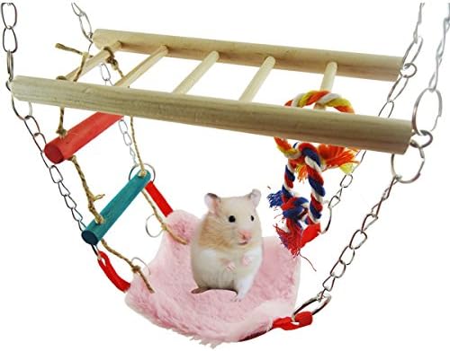 SHIHAOFW Rats Hamster Winter Warm Fleece Hanging Cage Hammock Cute Bed Mat for Small Furry Animals Bird Toy for Parrot,Swings,Ladders for Pet Trainning