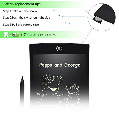 LCD Writing Tablet, Aukor 8.5 Inch Upgraded Electronic Handwriting Board, LCD Draft Pad, Doodle Drawing Notepad, Portable Smart eWriter with Stylus for Kids and Adults at Home, School and Office, Pink