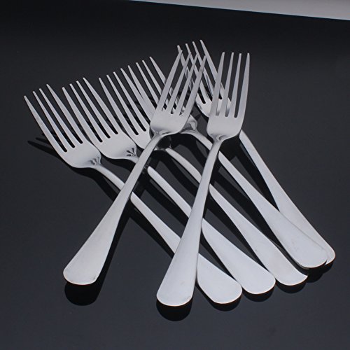 Zicome 12-piece Stainless Steel Dinner Forks Cutlery Set, 8 Inches