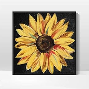 Framed Canvas Wall Art for Living Room, Bedroom Daisy Theme Canvas Prints for Home Decoration Ready to Hang - 16x16 inches