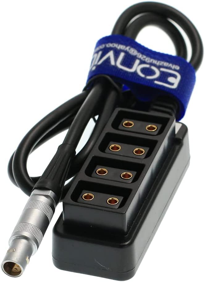EONVIC 4Port D-tap to FFA 0S 4pin Connector Splitter Hub Cable for ARRI Trinity stabilizer Focus Power Out Expansion Cable