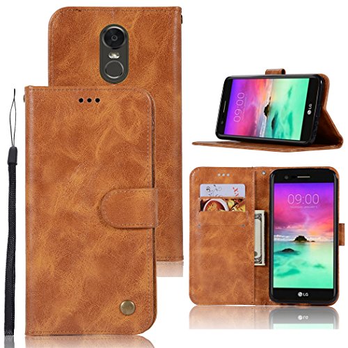 LG Stylo 3 Case, LG Stylo 3 Plus Case, Zoeirc Hybrid PU Leather Drop Protection Folding Folio Style Wallet Slots to Hold Cards Stand Pouch Flip Case For LG Stylo 3/LG Stylo 3 Plus (gold)