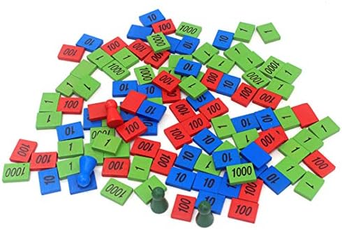 Weryffe Dental House Montessori Wooden Toys Stamp Game Home Edition Wood Labels Stamps Math Toy Early Educational Development (Colorful)