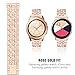 Dsytom Compatible with Samsung Galaxy Watch 42mm/Active 40mm Band, Gear Sport/S2 Classic,Metal Bracelet Replacement Bands Wristband Accessories Strap for Women(Rose Gold)