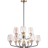 Maxim Goblet - 9 Light 2-Tier Chandelier-Bronze/Antique Brass Finish
