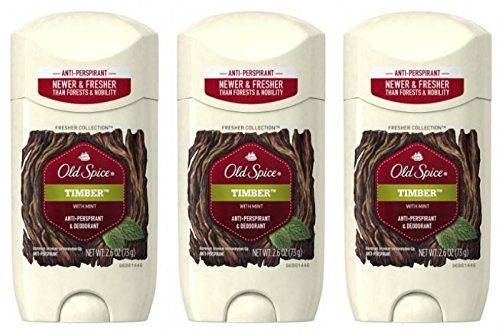 Old Spice Fresher Collection Timber Invisible Solid Antiperspirant and Deodorant 2.6 Ounce (Pack of 3)
