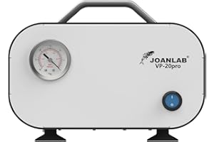 JOANLAB Laboratory Vacuum Pump Adjustable Oil-Free Vacuum Diaphragm Pump Includes Rubber Tube 20L/min