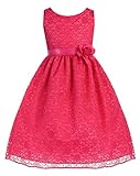 OLIVIA KOO Lovely Floral Lace Flower Girl Dress