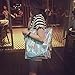 Ofila Holographic PU Tote Handbag Large Hologram Shopper Laser Shoulder Bag for Women, Silver