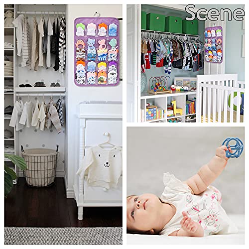 Hanging Baby Teething Mitten Organizer Storage, Baby Mittens Teething