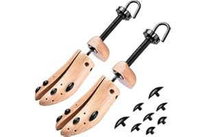 Skeerthy 2 Pieces Wooden Adjustable Shoe Stretcher Shoe Widener Wooden Expander for Men and Women