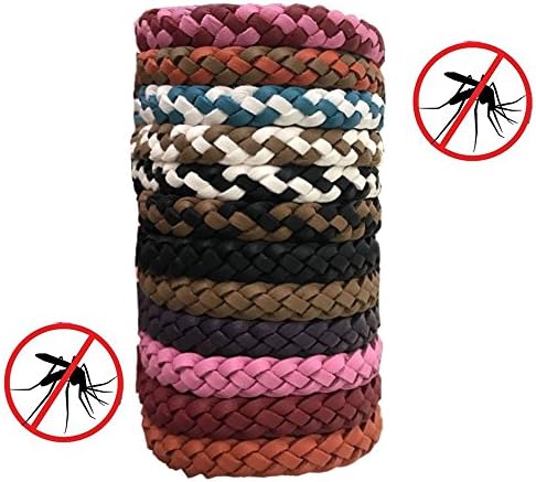 12 PCS Natural Repellent Wristbands and 6 PCS Anti Mosquito Stickers Ideal for The Children Pregnant Women and Elderly Finedo