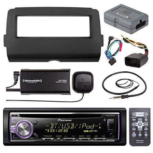 Audio Bundle For 2014 and Up Harley - Pioneer DEH-X6800BT CD MP3 AUX Marine Bluetooth Receiver Combo W/ Dash Install Kit, Handle Bar Controller for Motorcycle, SiriusXM Tuner, Enrock 22" Radio Antenna