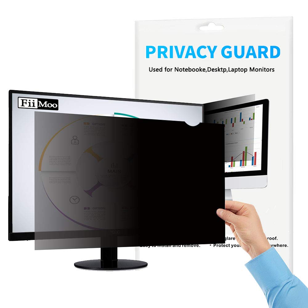 FiiMoo 22" Computer Privacy Screen (16:10)-Desktop Monitor Privacy Screen Protector，UV and Blue Light Filter, Anti-Glare Anti-Scratch Protector (22 inch 16:10)