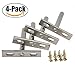 Floating Shelf Brackets-4 X Stainless Steel Brackets,Hidden,Flush Mount, Low Profile,Invisible Supports for Any Type of Shelf - Hardened Steel Blind Supports Shelves 50lbs (3 inch)