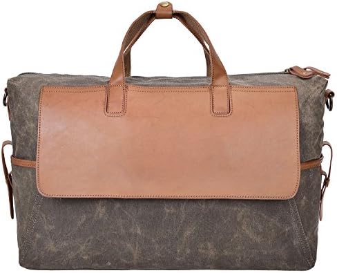 ALTOSY Canvas Travel Duffel Bag for Men Water Resistant Overnight Weekend Duffel Bags (5513, Amy Green)