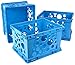 Storex Mini Crate, 9 x 7.75 x 6 Inches, School Blue, 3 Pack