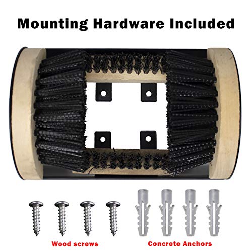 Toolman Heavy duty boot scrubber shoe cleaner scraper Mountable Boot Scrubber Buffer for Boots Shoes Sneakers Indoor Outdoor Boot brush QTH040