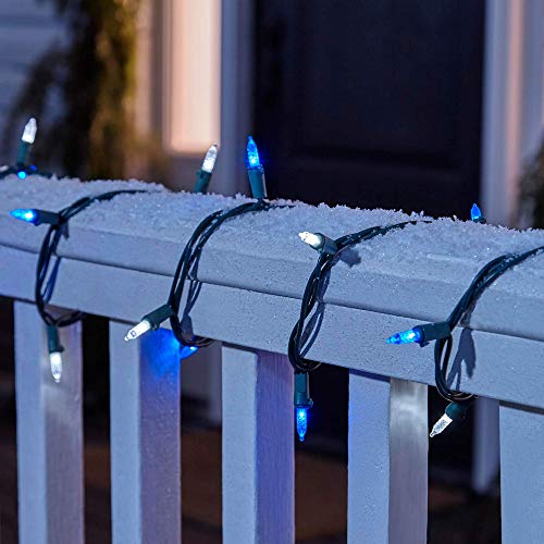 NOMA Premium Mini LED Christmas Lights 70 Blue & Pure White String