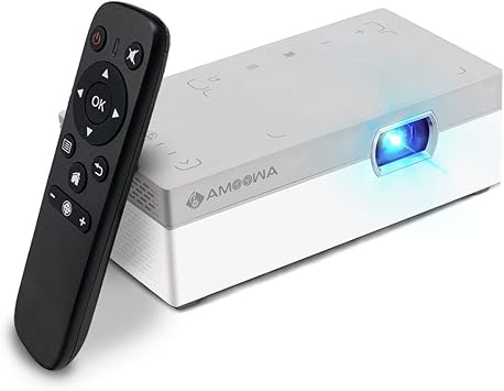 Amazon Com Amoowa Mini Projector Portable Wifi Video Projector 0 Ansi Lumen Pocket Cinema Support Iphone Android Laptop For Home Outdoor W Hdmi Usb Touchpad Control Electronics