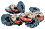 ABN 2in T27 60 Grit High Density Zirconia Alumina Flat Flap Disc Roloc Roll Lock Grinding Sanding Sandpaper Wheels 10 PK