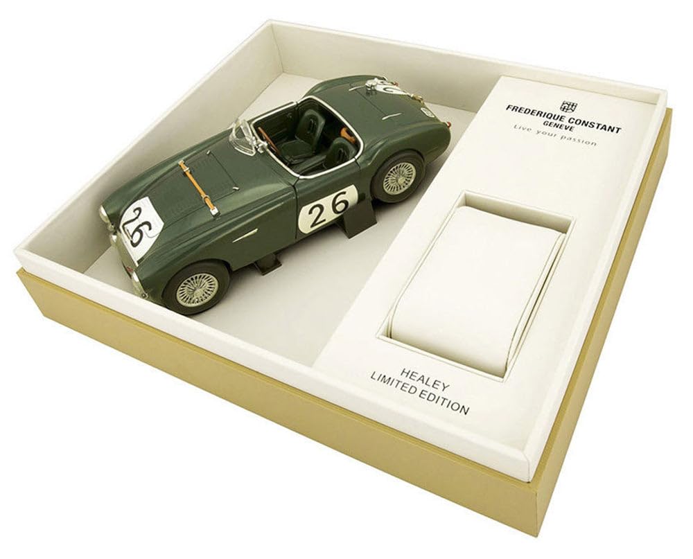 Frederique Constant Limited Edition Classics Vintage Rally Healey COSC Automatic Stainless Steel Green Dial Brown Leather Strap Mens Watch FC-301HGRS5B6