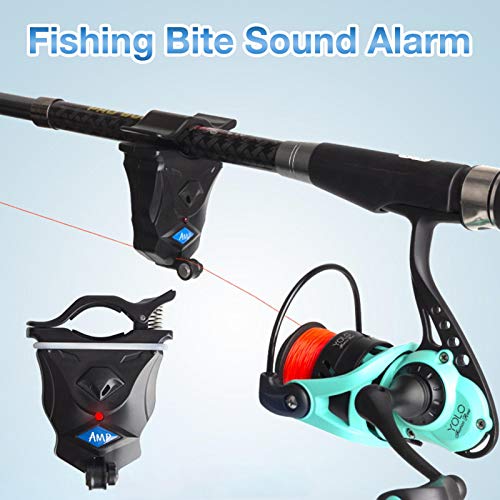 Rvest Bissanzeiger Bissanzeiger Angeln Angeln Zubehör Bissanzeiger Set,Fishing Bite Sound Alarm -Fishing Rod Clipped… – Bild 6