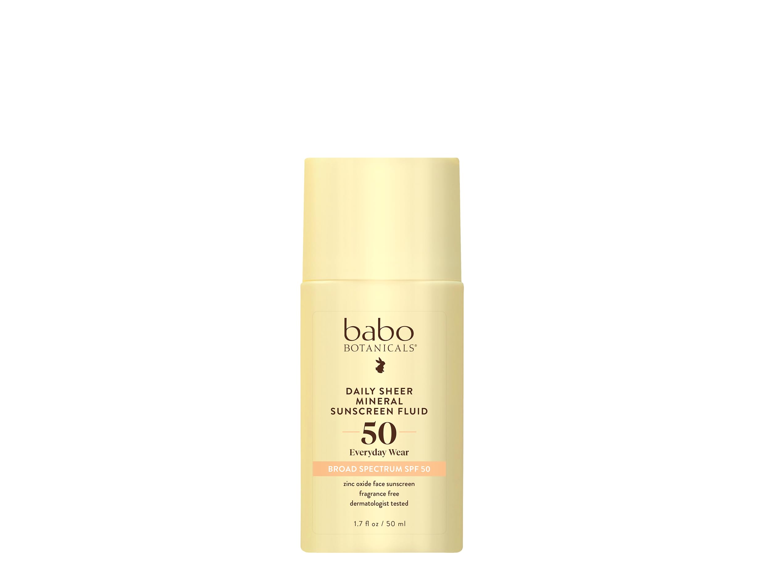 Babo Botanicals Daily Sheer Mineral Sunscreen Fluid SPF 50 For Unisex 1.7 oz Sunscreen