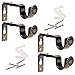 Set of 4 Bronze Color Heavy Duty Curtain Rod Brackets for 3/4 or 5/8 Inch Rod