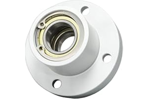 AUZHU- BRR - Metric- Double Bearings with Housing, Aluminium Alloy Round Flange Seat, Configurable Length, Deep Groove Ball B