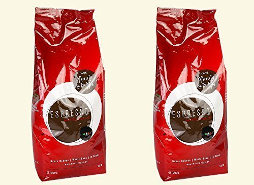 Mauri & Peppe Espresso 2x 1000g Ganze Kaffeebohnen - Original Italienisches Rösthandwerk für höchste Ansprüche! Kaffee…