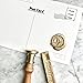 UNIQOOO Arts & Crafts Pack of 10 Glossy Antique Gold Sealing Wax Sticks with Wick for Wax Seal Stamp, Great for Embellishment of Cards Envelopes, Wedding Invitations, Wine Packages