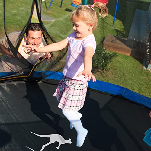 Kangaroo Hoppers 15 FT Trampoline with Safety Enclosure Net, Basketball