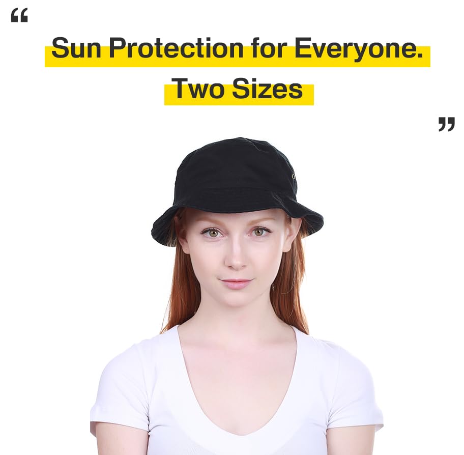 KBETHOS® 100% Cotton Washed Bucket Hat