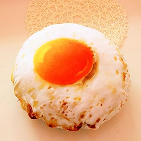 Baonzen 3d Simulation Fried Egg Poached Egg Pillow Cushion