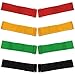 ZXSWEET 8Pcs 3-Legged Race Bands Elastic Tie Rope Strap Band with 4 Assorted Colors Perfect for Relay Race Game, Carnival, Field Day, Backyard
