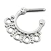 D&M Jewelry 12pcs-24pcs Stainless Steel U-Shape Horseshoe Nose Rings 16g Septum Piercing Ring (9PCS: Gauge:14g(1.6mm))