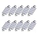 uxcell 10 Pcs 16-LED 3528 SMD 41mm Blue Festoon Light Bulb 6413 6429 internal
