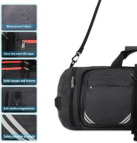Eackrola Travel Duffel Bag,3-in-1 Foldable Duffle Bag Luggage Bag with Shoes Compartment Packable Weekender Bag for Men Women 55L Water-proof & Tear Resistant 5 Eackrola Travel Duffel Bag,3-in-1 Foldable Duffle Bag Luggage Bag with Shoes Compartment Packable Weekender Bag for Men Women 55L Water-proof & Tear Resistant