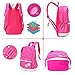 Moonwind Polka Dots Bow 3pcs Kids Book Bag School Backpack Handbag Purse Set for Girls Teen (Rose)