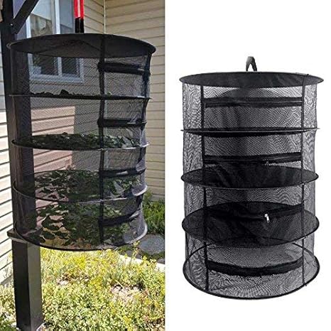 Dovlen Kräuter Wäscheständer Netz 4 Schicht Kräuter Trockner Netz