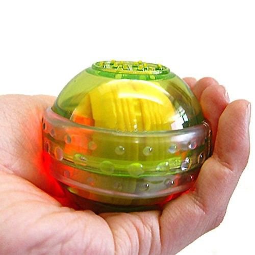 Denshine Bola para ejercicios de fortalecimiento de muñecas LED verde translúcido ideal