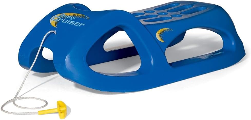 Rolly Toys Snow Cruiser Blue Toboggan Sled 103cm with Steel Runners and Pull