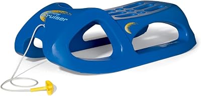 Rolly Toys Snow Cruiser Blue Toboggan Sled 103cm with Steel Runners and Pull
