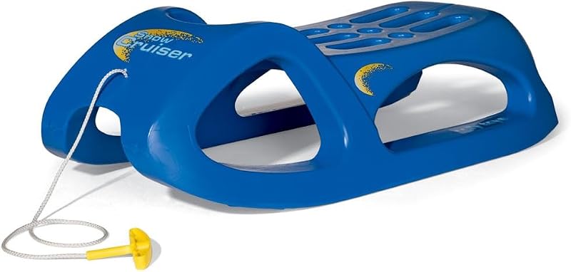 Rolly Toys Snow Cruiser Blue Toboggan Sled 103cm with Steel Runners and Pull