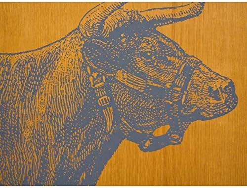 Doppelganger33 LTD Painting Illustration Head Bull Horns Cow Fence Texture Art Large Art Print Poster Wall Decor 18x24 inch
