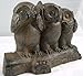 Cast Iron See No Evil, Hear No Evil, Speak No Evil Wise Owls Doorstop