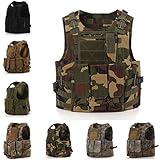 CAMTOA Tactical Vest Combat Molle Assault Military Army Airsoft Tactical SWAT Vest for Police Holster