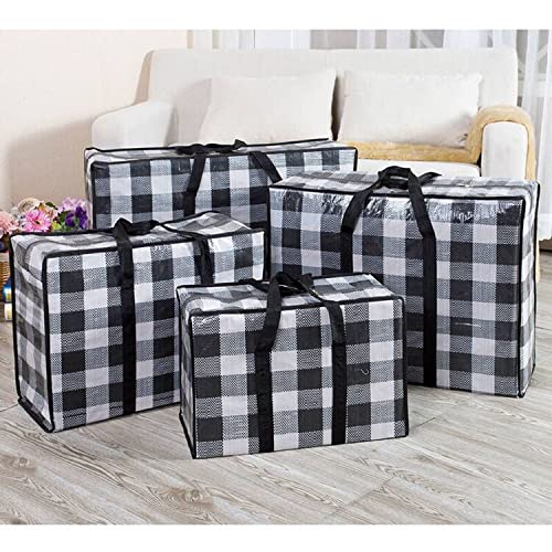 LIGhtsaber Plastic Checkered Storage Laundry Bag with Handles,Extra