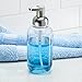 InterDesign Duo Foaming Soap Dispenser Pump for Kitchen or Bathroom Countertops, Clear/Brushed Nickel